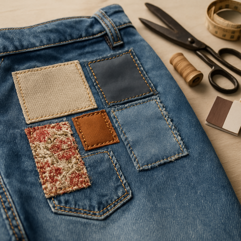 Patchwork-Details für Kleidung von SuperCal Decals